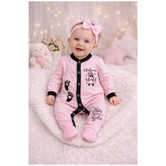 Salopeta din bumbac pentru bebelusi, little steps bp113