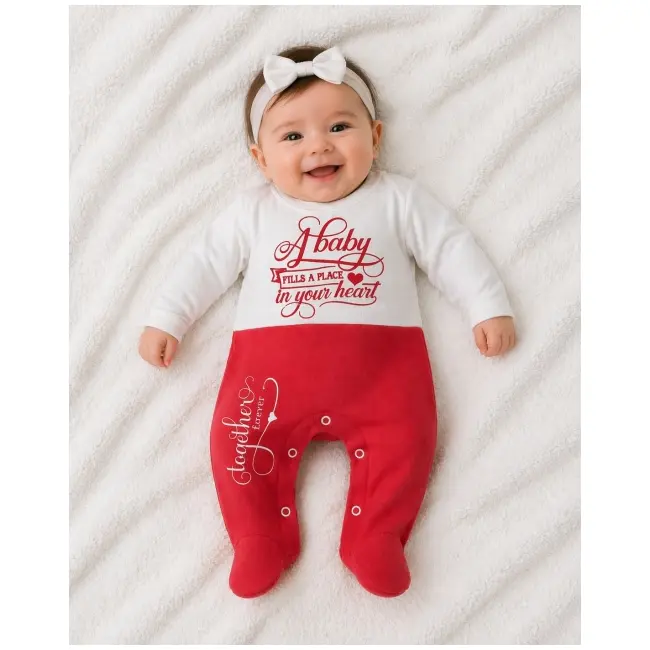 Salopeta din bumbac pentru bebelusi cu botosei, happy kid bp119