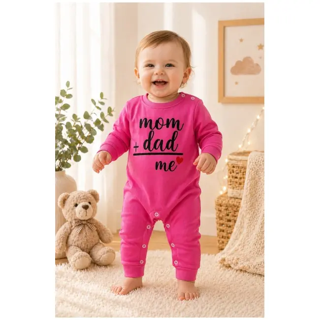 Salopeta roz ciclamen fara botosei pentru bebelusi, mom&dad bp4-5-1