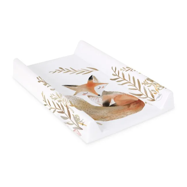Saltea de infasat, Ceba Baby, Cu intaritura, 70x50 cm, Suprafata impermeabila, Pentru comode de infasat, masute sau patuturi, Fara ftalati, 0 luni+, Basic Red Fox BYNW-216-000-787