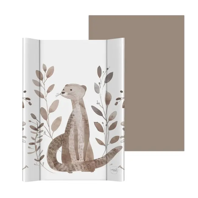 Saltea de infasat, Ceba Baby, Moale, Profilata, 50x70 cm, Pentru comode si masute de infasat, Fara BPA, Impermeabila, 0 luni+, Basic Clever Otter BYNW-102-000-786