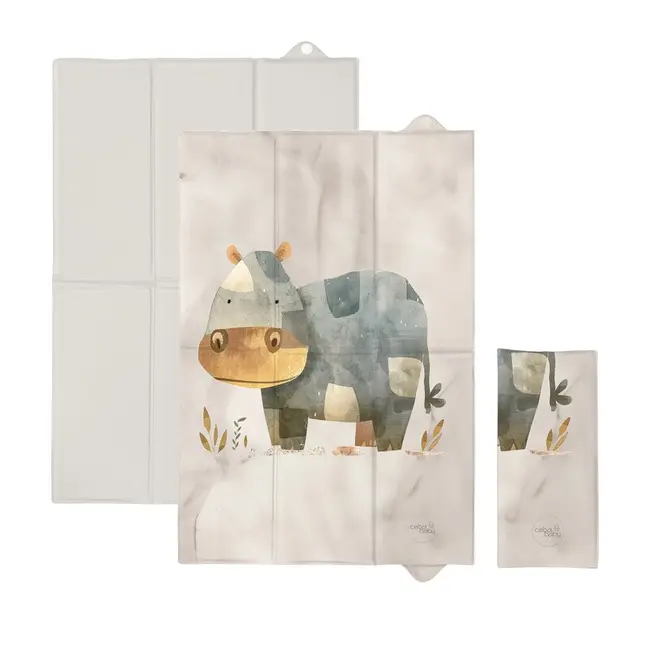 Saltea de infasat, Ceba Baby, Pliabila, 60x40 cm, Suprafata impermeabila, Multifunctionala, Pentru acasa si in deplasari, Basic Cosy Hippo BYNW-305-000-780