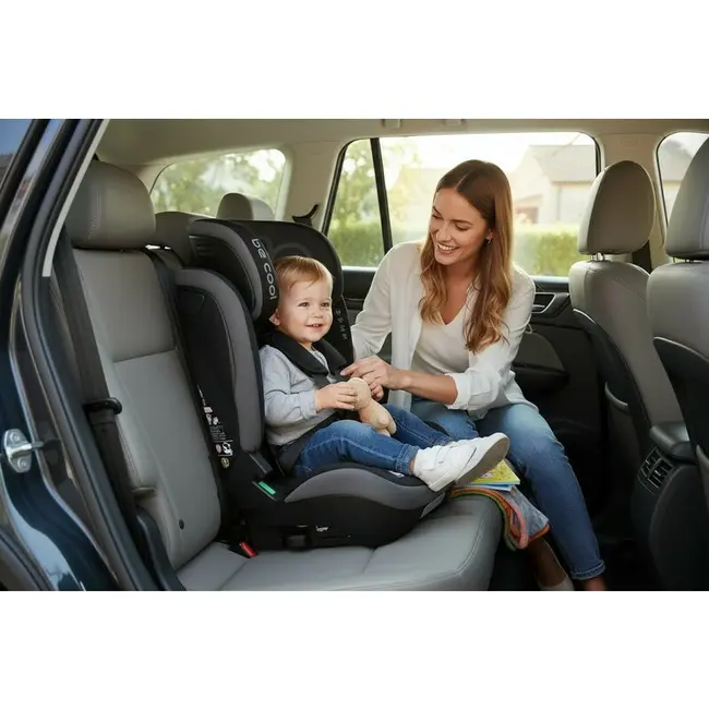 Scaun auto, Be Cool, Bravo, I-Size, 100-150 cm, 4-12 ani, Cu isofix, Cu inclinare anatomica, Conform cu standardul european de securitate ECE R129, Be Night BYN8420421095539