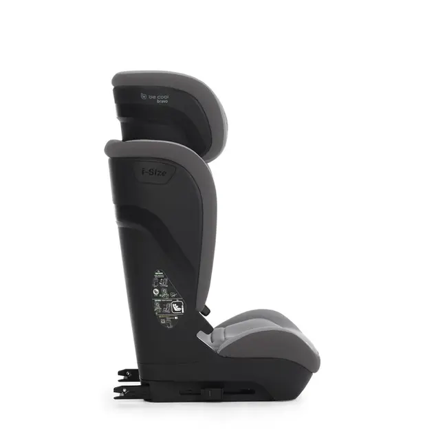 Scaun auto, Be Cool, Bravo, I-Size, 100-150 cm, 4-12 ani, Cu isofix, Cu inclinare anatomica, Conform cu standardul european de securitate ECE R129, Be Smoke BYN8420421095546