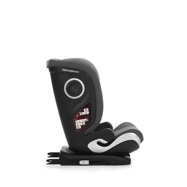 Scaun auto, Be Cool, Mars, I-Size, 100-150 cm, 4-12 ani, Cu isofix, Protectie superioara in caz de impact lateral - SPS, Cu tetiera reglabila, Conform cu standardul european de securitate ECE R129, Be Smoke BYN8420421095041