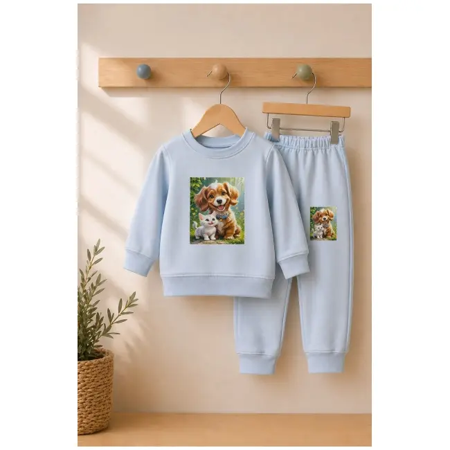 Trening pentru bebelusi din bumbac, gri, friends bnb01-3-5