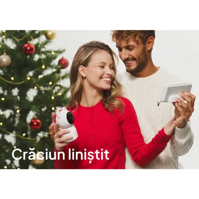 Video monitor, Lionelo, Babyline 9.2. AI, 5 inch, Camera Full HD, Zoom digital 4x, Aplicatie, Tehnologia AI cu detectare a miscarii, Recunoasterea motivului plansului, Melodii, Zgomote albe, Mod nocturn, Alb BYNLOC-BABYLINE_9.2_AI