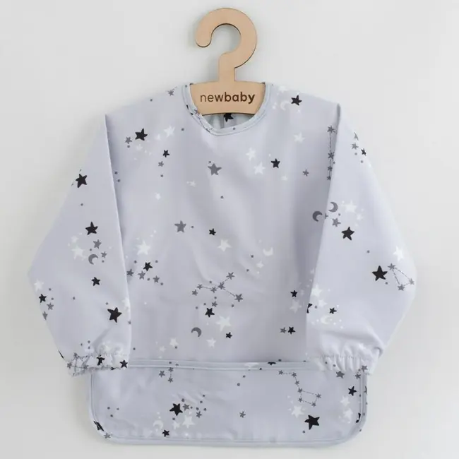 Baveta impermeabila cu maneci, New Baby, 45x36 cm, Stars BYN50137