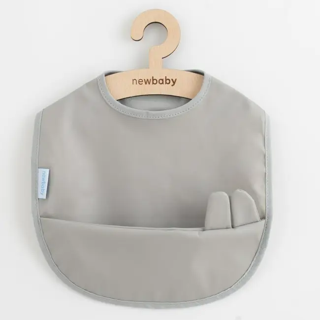 Baveta lavabila, New Baby, 35x45 cm, Grey BYN50134