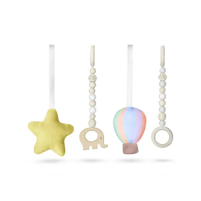 Centru de activitati, Lionelo, Anis Set, Cu arcada Montessori, Din lemn de pin, Jucarii plus, 4 jucarii suspendate, Stimuleaza simturile, Pliere rapida, Salteluta moale antiderapanta, 0+ luni, Multicolor BYNLO-ANIS_SET