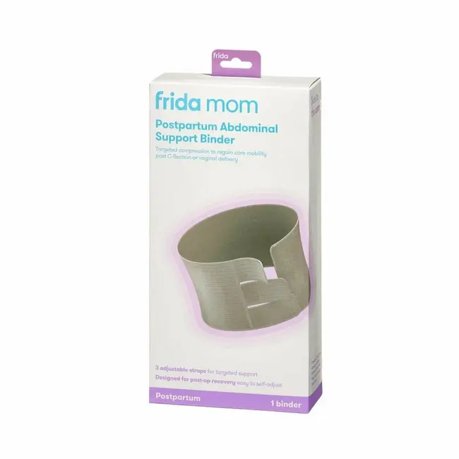 Centura postpartum, Frida Mom, Pentru recuperare dupa cezariana, Universala 60-120 cm, Reglabila, Material moale, Protectie cicatrice, Gri BYNFRIBP
