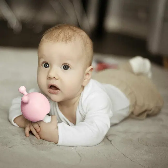 Jucarie de dentitie, Bocioland, Ciupercuta, BPA Free, 0 luni+, Pink BYNBL802