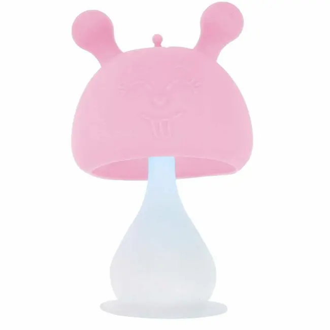 Jucarie de dentitie, Bocioland, Ciupercuta, BPA Free, 0 luni+, Pink BYNBL802