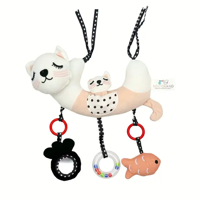 Jucarie pentru patut si carucior, Bocioland, Multifunctionala, Kitten BYNBL237