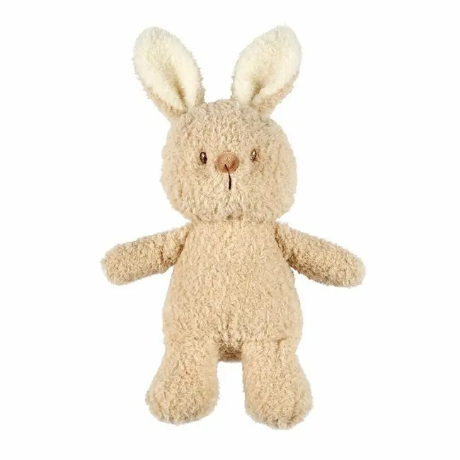 Jucarie plus bebelusi, Nattou, Baby Rabbit, 24 cm, Material moale, Stimuleaza simtul tactil si motricitatea fina, Prieten de joaca si mangaiere, 0 luni+, Bej BYN856331