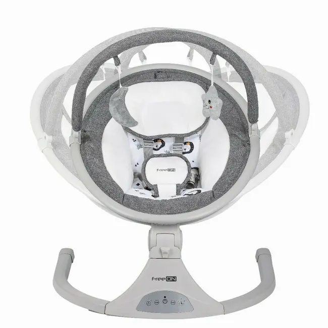 Leagan balansoar, FreeOn, Elite, Cu 12 melodii, 5 viteze de balansare si 3 pozitii de reglare a spatarului, Grey BYN84898