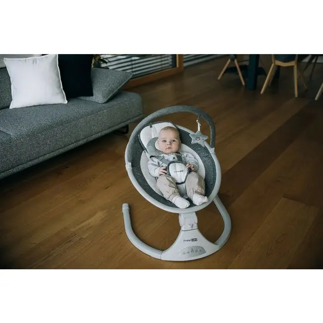 Leagan balansoar, FreeOn, Elite, Cu 12 melodii, 5 viteze de balansare si 3 pozitii de reglare a spatarului, Grey BYN84898