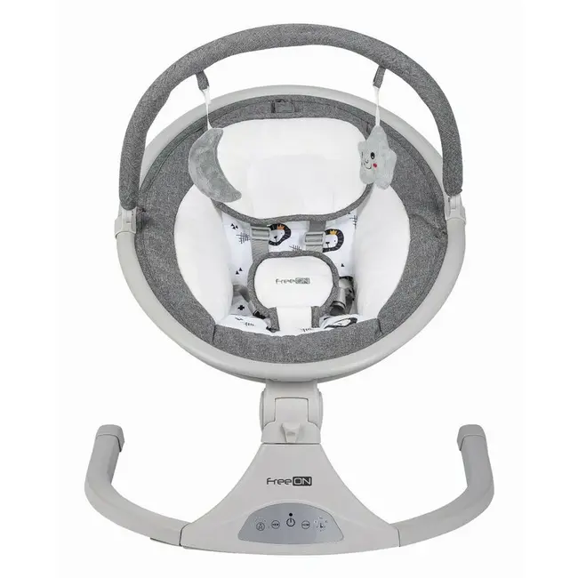 Leagan balansoar, FreeOn, Elite, Cu 12 melodii, 5 viteze de balansare si 3 pozitii de reglare a spatarului, Grey BYN84898