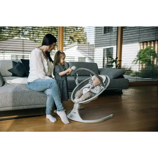 Leagan balansoar, FreeOn, Elite, Cu 12 melodii, 5 viteze de balansare si 3 pozitii de reglare a spatarului, Grey BYN84898