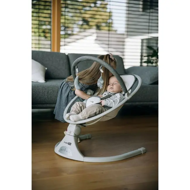 Leagan balansoar, FreeOn, Elite, Cu 12 melodii, 5 viteze de balansare si 3 pozitii de reglare a spatarului, Grey BYN84898