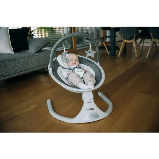 Leagan balansoar, FreeOn, Elite, Cu 12 melodii, 5 viteze de balansare si 3 pozitii de reglare a spatarului, Grey BYN84898