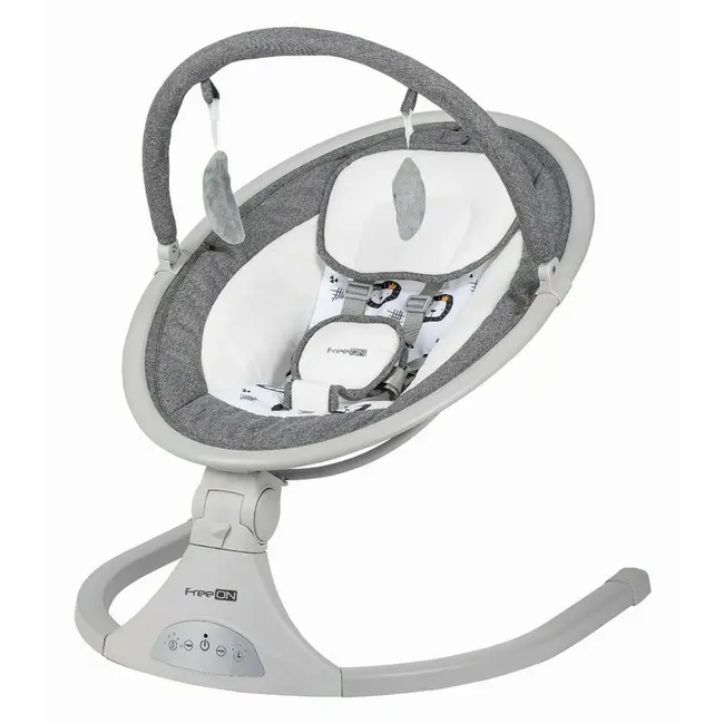 Leagan balansoar, FreeOn, Elite, Cu 12 melodii, 5 viteze de balansare si 3 pozitii de reglare a spatarului, Grey BYN84898