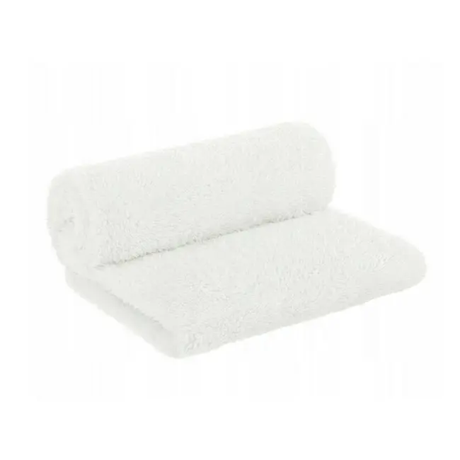 Paturica pufoasa, Qmini, Pentru copii, Din fleece, 75 x 100 cm, Alb BYN6426972031844