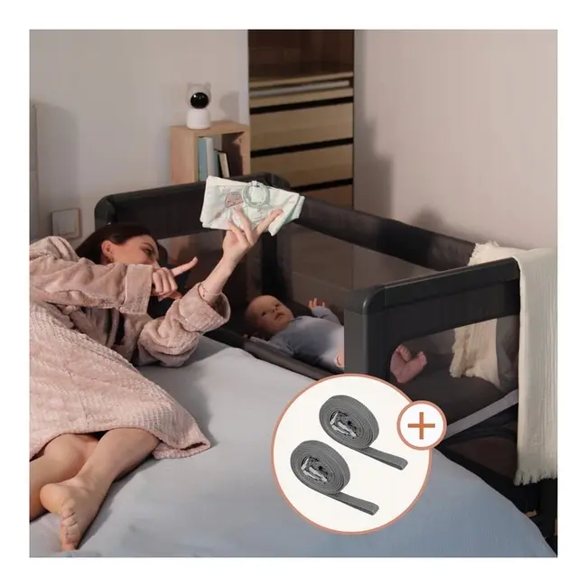 Patut multifunctional, Lionelo, Patty, 5 in 1, 0- 36 luni, Co-sleeper, Tarc de joaca, Patut de calatorie, Laterala rabatabila, 2 trepte reglare saltea, Roti, Husa transport inclusa, Gri BYNLO-PATTY_GREY_GRAPHITE