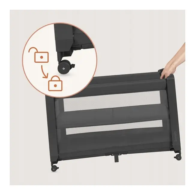 Patut multifunctional, Lionelo, Patty, 5 in 1, 0- 36 luni, Co-sleeper, Tarc de joaca, Patut de calatorie, Laterala rabatabila, 2 trepte reglare saltea, Roti, Husa transport inclusa, Gri BYNLO-PATTY_GREY_GRAPHITE