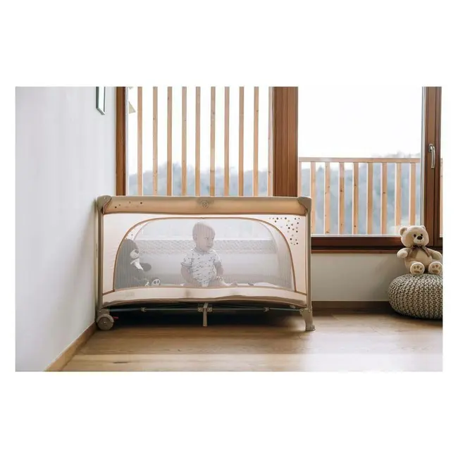 Patut pliant, FreeON, Nook, Cu un nivel, 120x60 cm, Beige BYN83044