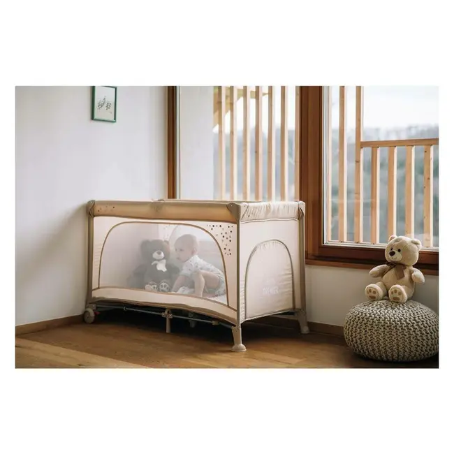 Patut pliant, FreeON, Nook, Cu un nivel, 120x60 cm, Beige BYN83044