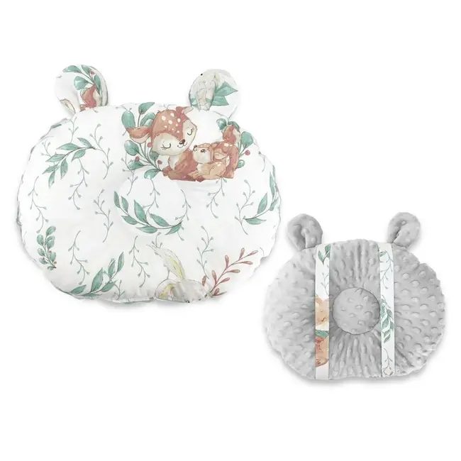 Perna bebelusi, MimiNu, Ursulet, Multifunctionala, Cu doua fete, Tesatura pufoasa minky si bumbac, Materiale certificate Oeko Tex Standard 100, Minky Lulu Natural BYN6426972031837