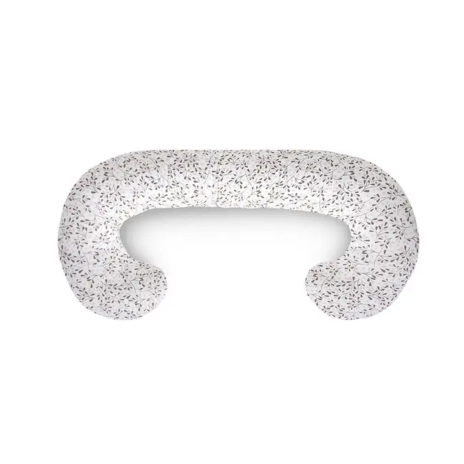 Perna multifunctionala, Ceba Baby, Pentru dureri de spate, somn confortabil si alaptat, Cu bile de silicon si microperle, Husa detasabila din bumbac, 300x30 cm, Oeko-Tex Standard 100, Tiny Leaves BYNW-885-000-747