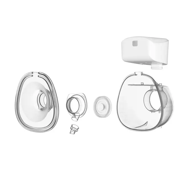 Pompa de san, Lionelo, Fidi Free Lumi, Portabila, Cu accesorii, Hands-free, 9 functii de masaj, Functie iluminare pentru noapte, Fara BPA, Autonomie 3 h, Capacitate 180 ml, Alb BYNLOC-FIDI_FREE_LUMI_WHITE_NATURAL