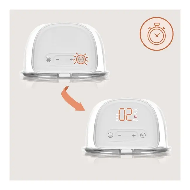 Pompa de san, Lionelo, Fidi Free Lumi, Portabila, Cu accesorii, Hands-free, 9 functii de masaj, Functie iluminare pentru noapte, Fara BPA, Autonomie 3 h, Capacitate 180 ml, Alb BYNLOC-FIDI_FREE_LUMI_WHITE_NATURAL