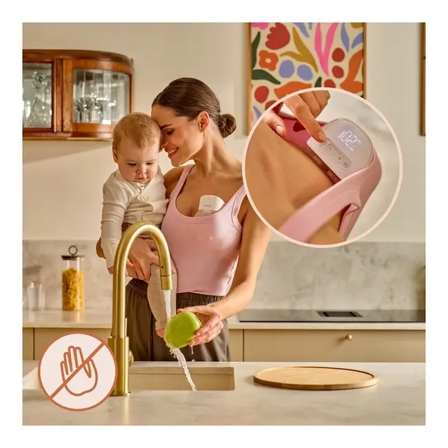 Pompa de san, Lionelo, Fidi Free Lumi, Portabila, Cu accesorii, Hands-free, 9 functii de masaj, Functie iluminare pentru noapte, Fara BPA, Autonomie 3 h, Capacitate 180 ml, Alb BYNLOC-FIDI_FREE_LUMI_WHITE_NATURAL