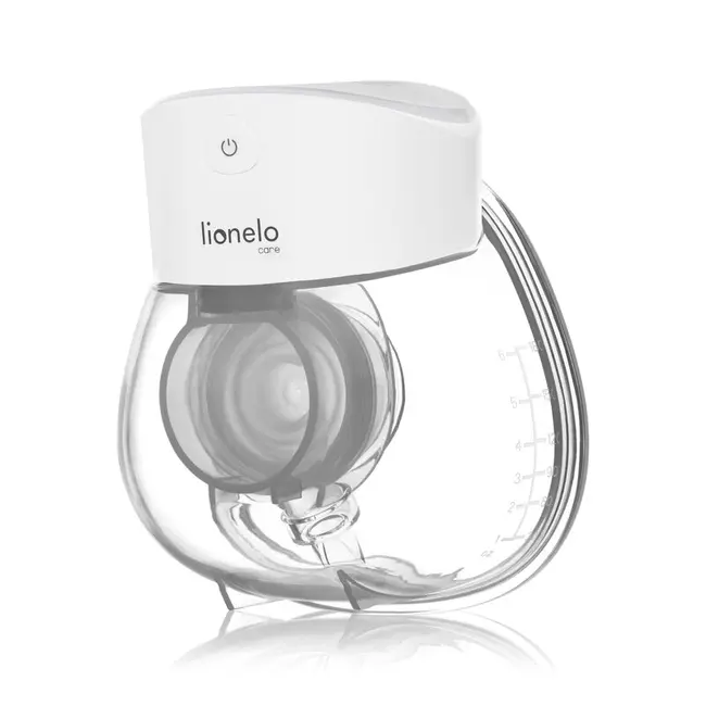 Pompa de san, Lionelo, Fidi Free Lumi, Portabila, Cu accesorii, Hands-free, 9 functii de masaj, Functie iluminare pentru noapte, Fara BPA, Autonomie 3 h, Capacitate 180 ml, Alb BYNLOC-FIDI_FREE_LUMI_WHITE_NATURAL