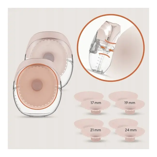 Pompa de san, Lionelo, Fidi Free Slim, Portabila, Cu accesorii, Hands-free, Trifazata, Panou control, Autonomie pana la 3 h, 9 functii de masaj, Silentioasa- 40 db, Capacitate 150 ml, Roz BYNLOC-FIDI_FREE_SLIM