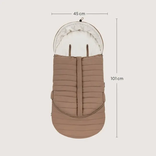 Sac de iarna, Lionelo, Oli, Pentru carucior, landou sau scaun auto, 101x45 cm, Impermeabil, Rezistent pana la -20 grade, Extensibil, Maro BYNLO-OLI_NUTTY