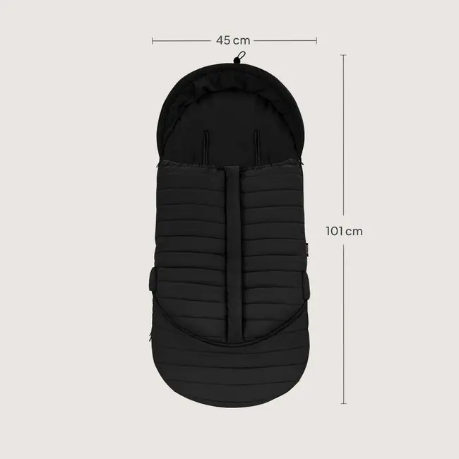 Sac de iarna, Lionelo, Oli, Pentru carucior, landou sau scaun auto, 101x45 cm, Impermeabil, Rezistent pana la -20 grade, Extensibil, Negru BYNLO-OLI_BLACK