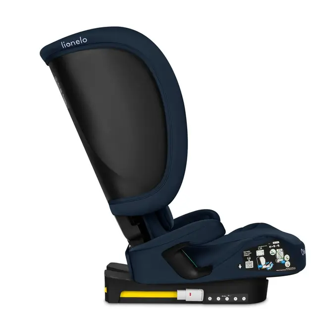 Scaun auto pliabil, Lionelo, Orin, i-Size, 100-150 cm, Tetiera reglabila in 14 pozitii, Spatar in 4 pozitii, Isofix+Top Tether, Sezut ergonomic, Husa transport, Suport sticla, Albastru BYNLO-ORIN_I-SIZE_BLUE_NAVY