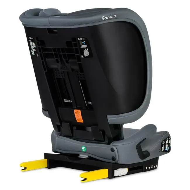 Scaun auto pliabil, Lionelo, Orin, i-Size, 100-150 cm, Tetiera reglabila in 14 pozitii, Spatar in 4 pozitii, Isofix+Top Tether, Sezut ergonomic, Husa transport, Suport sticla, Gri Grafit BYNLO-ORIN_I-SIZE_GREY_GRAPHITE