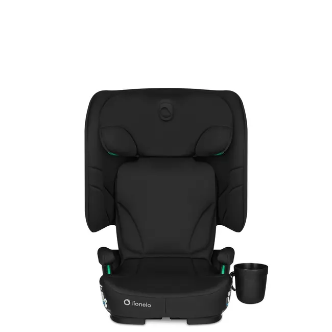 Scaun auto pliabil, Lionelo, Orin, i-Size, 100-150 cm, Tetiera reglabila in 14 pozitii, Spatar in 4 pozitii, Isofix+Top Tether, Sezut ergonomic, Husa transport, Suport sticla, Negru Carbon BYNLO-ORIN_I-SIZE_BLACK_CARBON