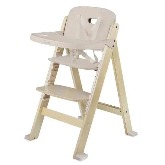 Scaun de masa, Lionelo, Floris, 3 in 1, Din Lemn, Transformabil, Reglabil pe inaltime in 4 pozitii, Suport picioare- 4 pozitii, 6 luni- 12 ani, Sustine 40 kg, Bej BYNLO-FLORIS_BEIGE_NATURAL