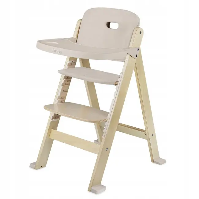 Scaun de masa, Lionelo, Floris, 3 in 1, Din Lemn, Transformabil, Reglabil pe inaltime in 4 pozitii, Suport picioare- 4 pozitii, 6 luni- 12 ani, Sustine 40 kg, Bej BYNLO-FLORIS_BEIGE_NATURAL
