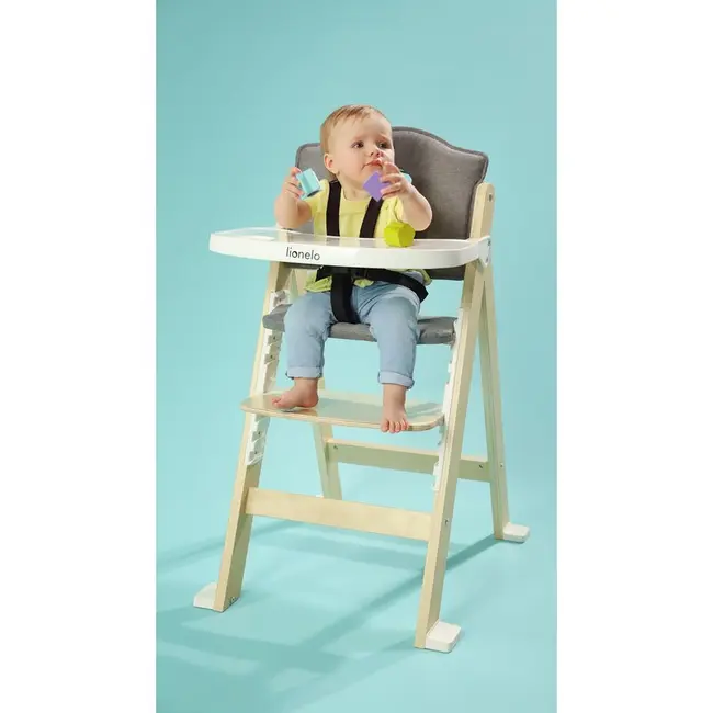 Scaun de masa, Lionelo, Floris, 3 in 1, Din Lemn, Transformabil, Reglabil pe inaltime in 4 pozitii, Suport picioare- 4 pozitii, 6 luni- 12 ani, Sustine 40 kg, Bej BYNLO-FLORIS_BEIGE_NATURAL
