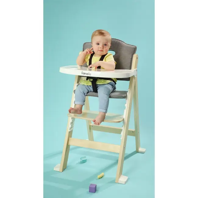 Scaun de masa, Lionelo, Floris, 3 in 1, Din Lemn, Transformabil, Reglabil pe inaltime in 4 pozitii, Suport picioare- 4 pozitii, 6 luni- 12 ani, Sustine 40 kg, Bej BYNLO-FLORIS_BEIGE_NATURAL