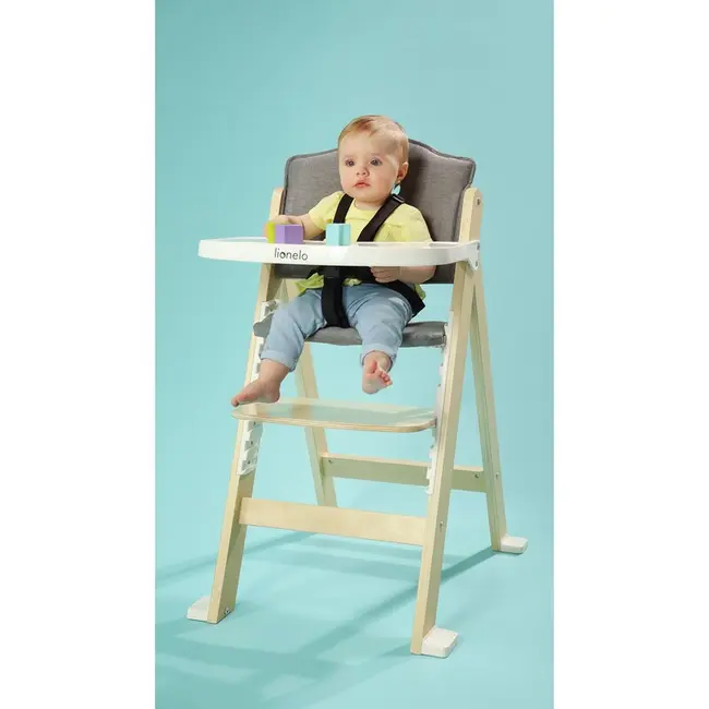 Scaun de masa, Lionelo, Floris, 3 in 1, Din Lemn, Transformabil, Reglabil pe inaltime in 4 pozitii, Suport picioare- 4 pozitii, 6 luni- 12 ani, Sustine 40 kg, Bej BYNLO-FLORIS_BEIGE_NATURAL