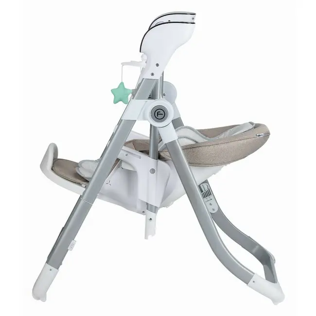 Scaun de masa si balansoar, FreeON, Oli Deluxe, 2 in 1, Transformabil, Multifunctional, Cu melodii de leagan, 0 luni+, Beige BYN82443