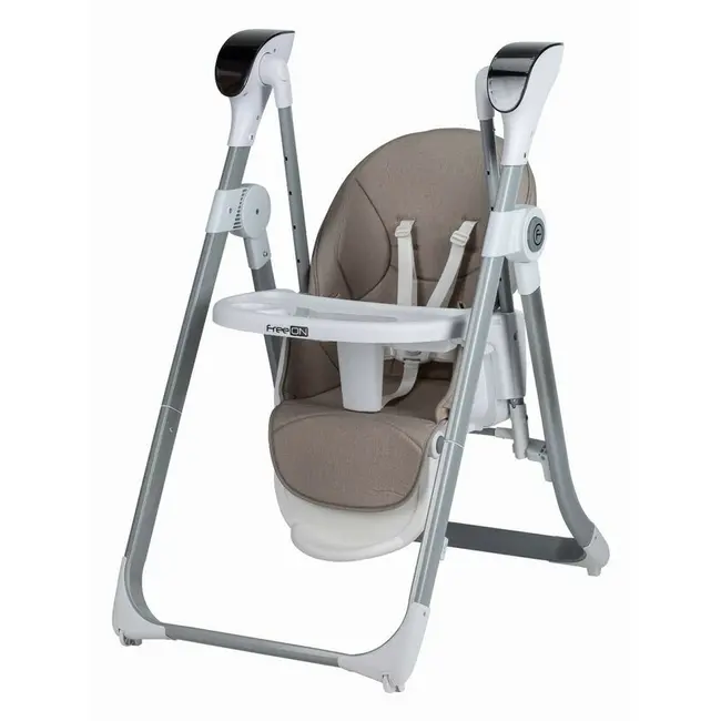Scaun de masa si balansoar, FreeON, Oli Deluxe, 2 in 1, Transformabil, Multifunctional, Cu melodii de leagan, 0 luni+, Beige BYN82443